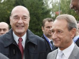 Jacques Chirac, maire de Paris de 1977 à 1995, et Bertrand Delanoë, l'actuel maire