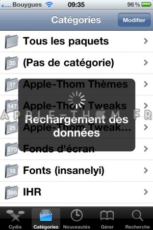 Tutoriel : Alléger Cydia en désactivant les « Catégories »