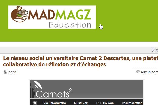 Lancement du nouveau blog Madmagz Education consacré aux nouveaux médias et à l’école !
