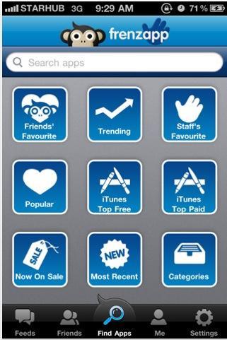 screen capture13 Découvrez de nouvelles applications avec Frenzapp