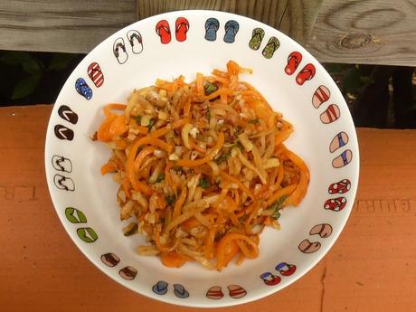 Spaghettis de carottes et panais