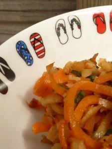 Spaghettis de carottes et panais