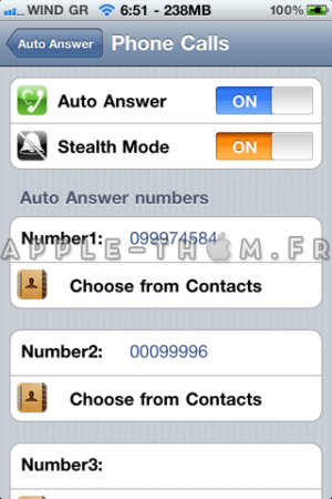 AutoAnswer : Configurez des décrochages automatiques de certains numéros.