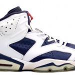 aj6olympic1 150x150 Air Jordan V White/Midnight Navy Varsity Red