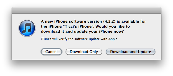 iOS 4.3.2 disponible iPhone/iPad...