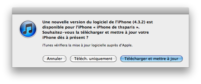 iOS 4.3.2 disponible pour iPhone, iPod Touch et iPad