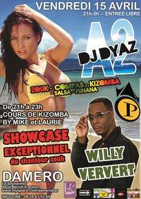 A2 cours de kizomba + showcase chanteur zouk antillais + Dj Dyaz & Dj Toy's