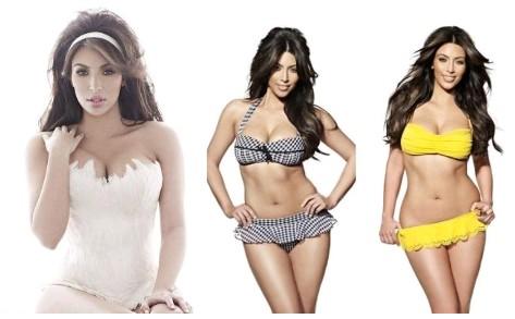 Kim Kardashian en bikini pour Cosmopolitan