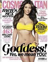 Kim Kardashian en bikini pour Cosmopolitan