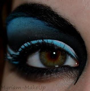 MakeUp Artistique : Turquoise / Noir / Blanc