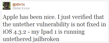 iOS 4.3.2 disponible, Jailbreak tethered déja la et Jailbreak untethered bientôt disponible!