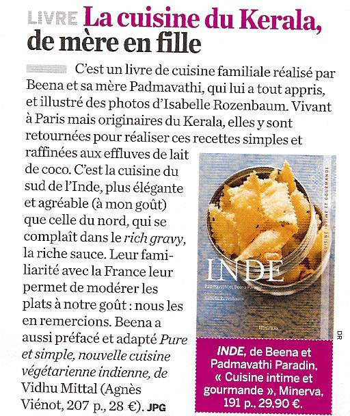 Cuisine Indienne dans le Monde Magazine