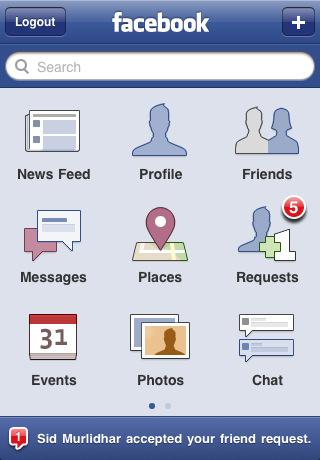 Facebook : App. Gratuites pour iPhone, iPod !
