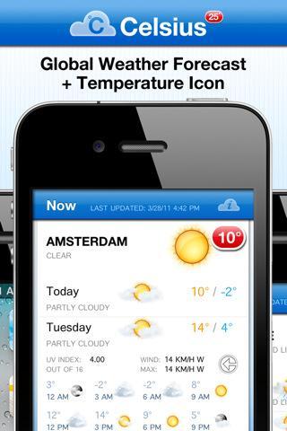 Celsius - Météo &  températures sur vos iPhone/iPad...