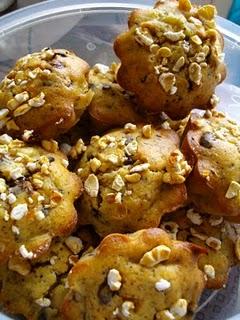 Muffins aux poires et pépites de chocolat