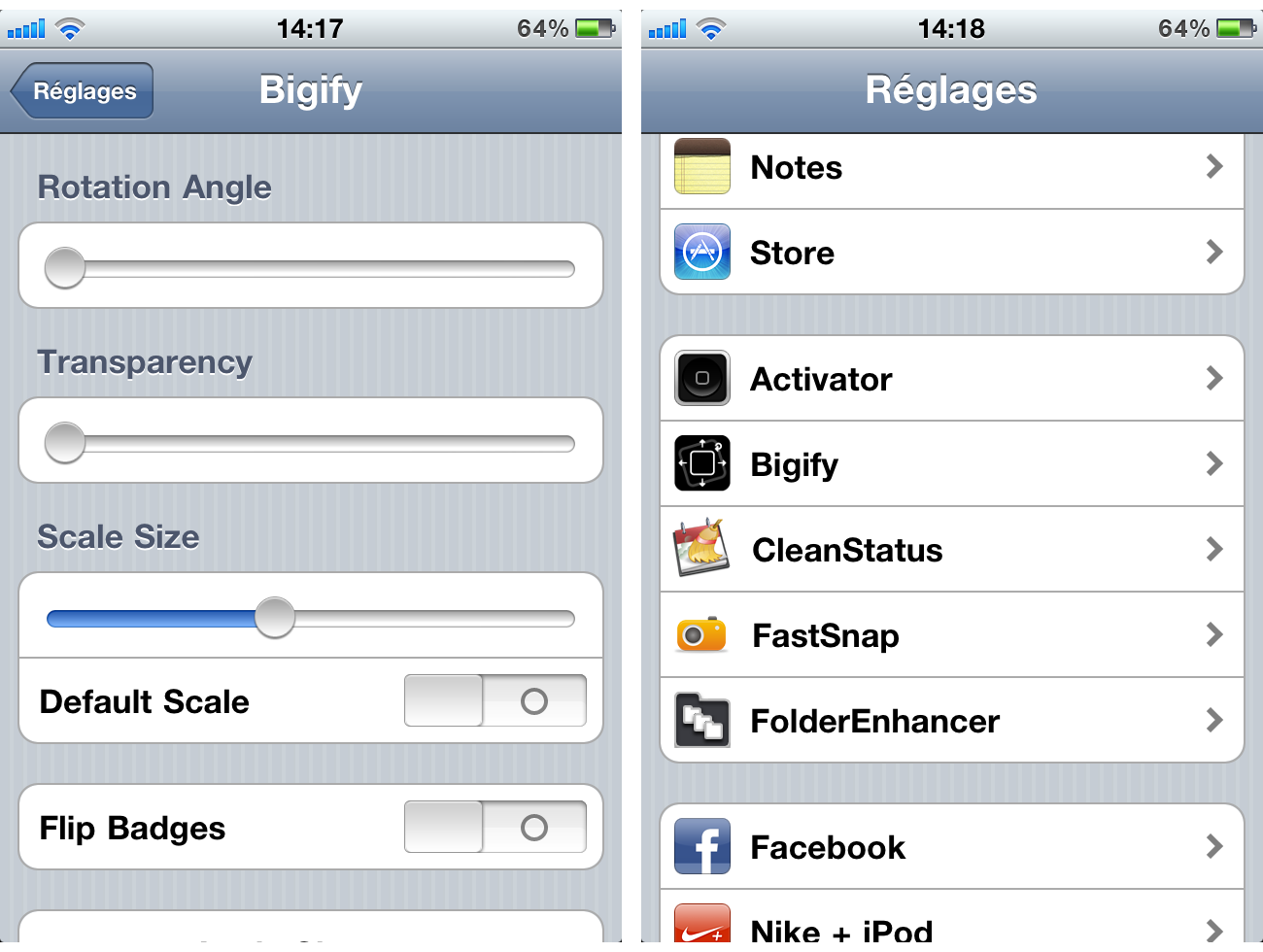 Bigify : Personnaliser vos icônes !