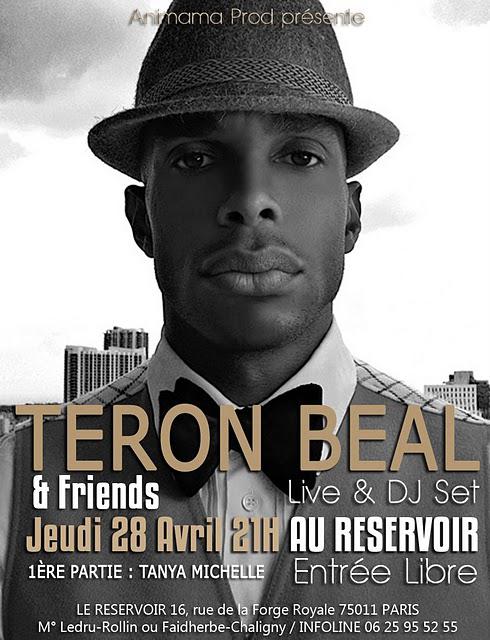 Agenda : Teron Beal & Friends le 28 avril au Reservoir