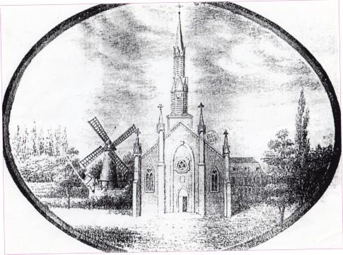 Le 9/ 12/ 1855 : Bénédiction de l'Eglise du Faubourg de la Barre.