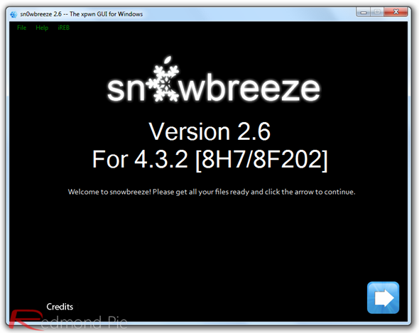 Sn0wbreeze 2.6, création de firmware custom pour iOS 4.3.2 sous Windows