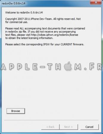 Jailbreak Untethered de l’iOS 4.3.2 est disponible via Redsn0w 0.9.6rc14