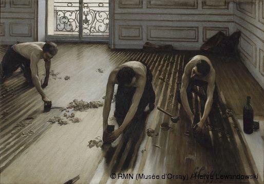 Gustave Caillebotte,Les raboteurs de parquet,© RMN (Musée d'Orsay) / Hervé Lewandowski