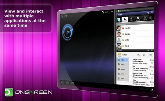 onskreen 01 Cornerstone annonce du multitâche pour Android