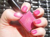 Manucure bicolore: Black shater/rose laqué