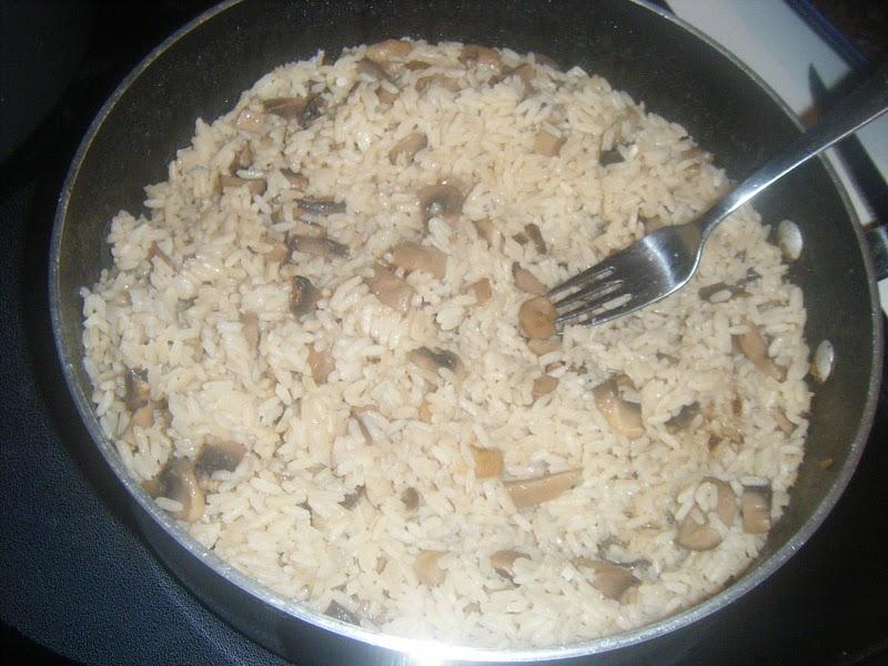 Lanières de steak à la crème et riz aux champignons