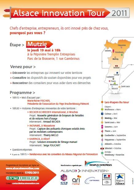 Sur votre agenda  : Mutzig accueille l'Alsace Innovation Tour le 19 mai