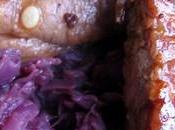 Travers porc compote chou rouge pommes