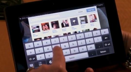 facebook playbook rim 540x299 Un aperçu de lapplication Facebook de la PlayBook