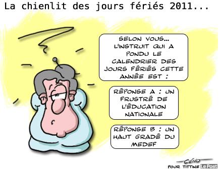 Le Post de Tittine : les jours fériés 2011