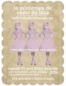LE PRINTEMPS DE COEUR DE LOUP, DÉFILÉ PRINTEMPS/ÉTÉ