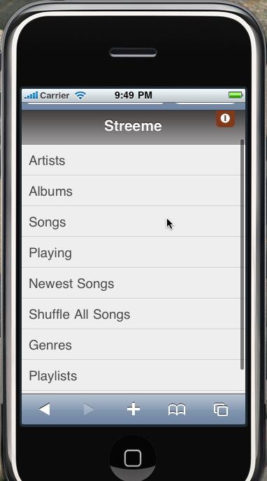 streeme iphone Streeme Votre propre serveur de musique...