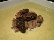 Velouté d'asperges aux morilles