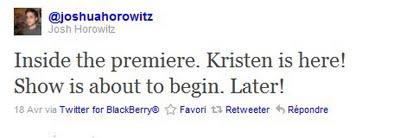 Recap de la semaine - Kristen Stewart du 18/04/11 au 24/04/11