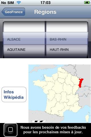 GeoFrance : App. Gratuites pour iPad !