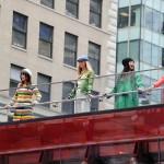 'Glee' in NYC! Amber Fink, Lea Michele, Heather Morris, Jenna Ushkowitz, and Dianna Agron prepare to film a performance scene in Times Square