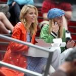 Cast of TV series Glee filming in Times Square - New York