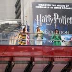 'Glee' in NYC! Amber Fink, Lea Michele, Heather Morris, Jenna Ushkowitz, and Dianna Agron prepare to film a performance scene in Times Square