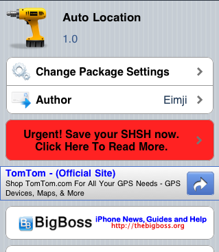‘Auto location’ pour activer/désactiver le GPS automatiquement
