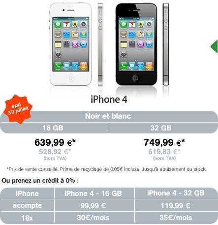 Mobistar a déjà vendu des iPhone 4 blancs !