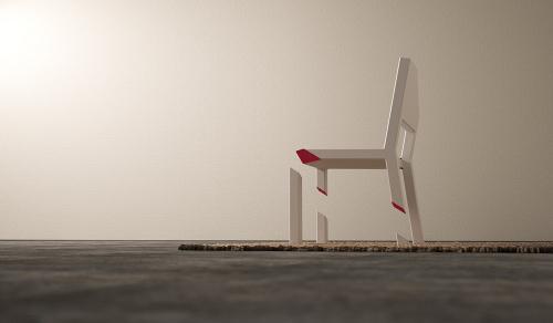 Cut Chair, illusion parfaite par Peter Bristol