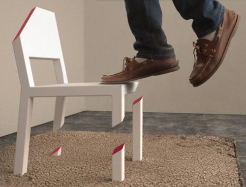 Cut Chair, illusion parfaite par Peter Bristol