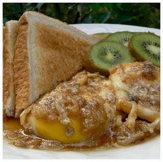 Oeuf cuit dans le sirop d'érable