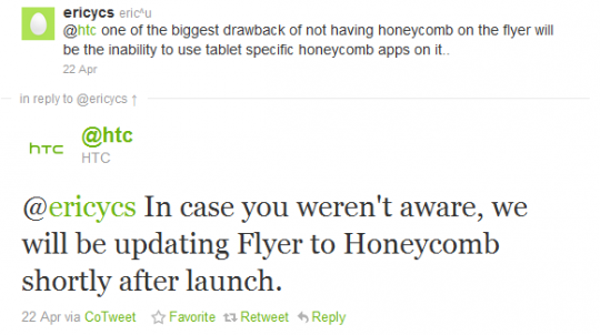 htc flyer honeycomb update 540x302 La HTC Flyer rapidement mise à jour vers Honeycomb ?
