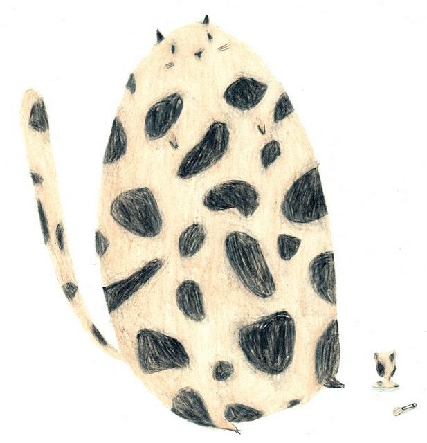 Des chats gros-gras particuliersaux pois parfois irréguli...