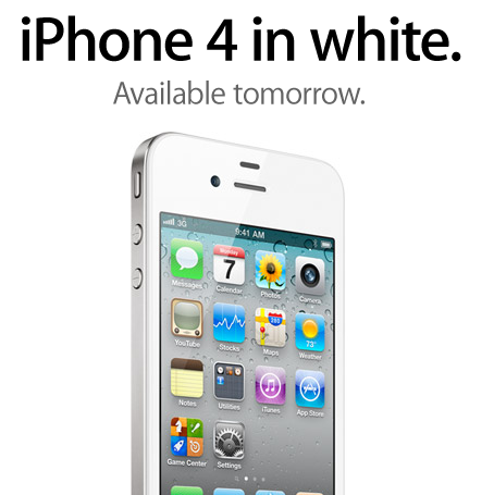 Apple annonce la mise en vente de l’iPhone 4 Blanc pour demain !
