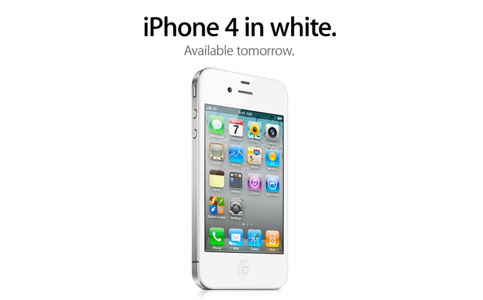 Officiel : iPhone 4 blanc disponible demain !