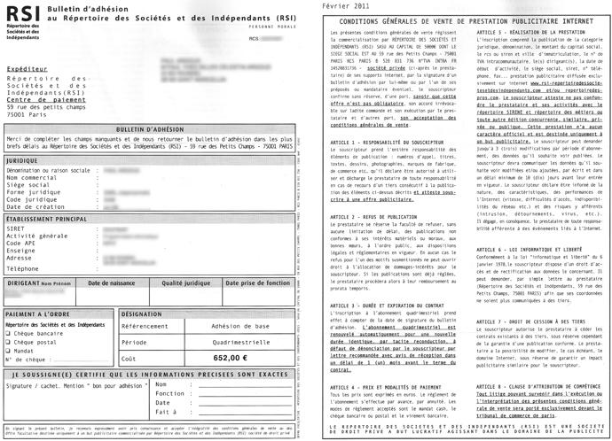 Le RSI est aussi le Répertoire des Sociétés et des Indépendants